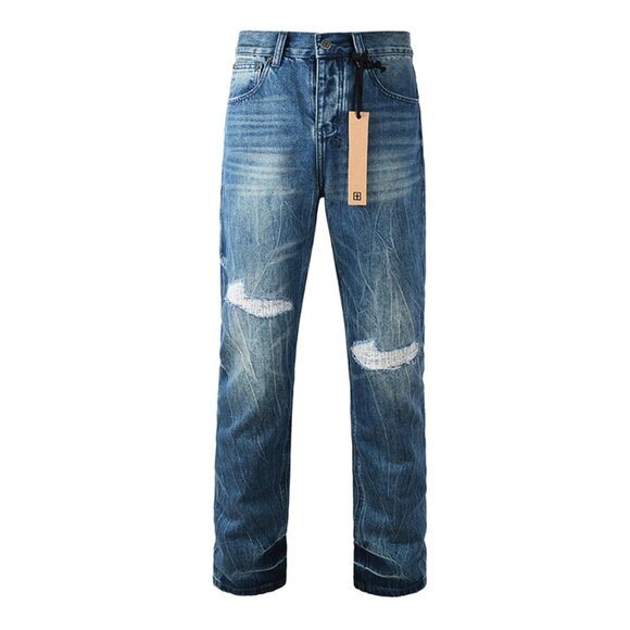 Ksubi Dark Blue Ripped Net Pocket Jeans